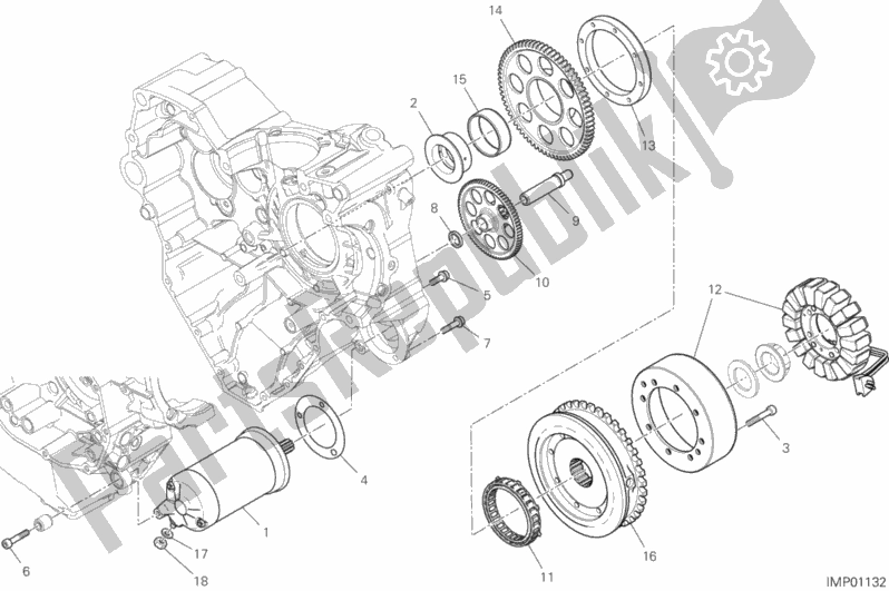 Toutes les pièces pour le Démarrage Et Allumage électrique du Ducati Multistrada 1260 Touring USA 2019
